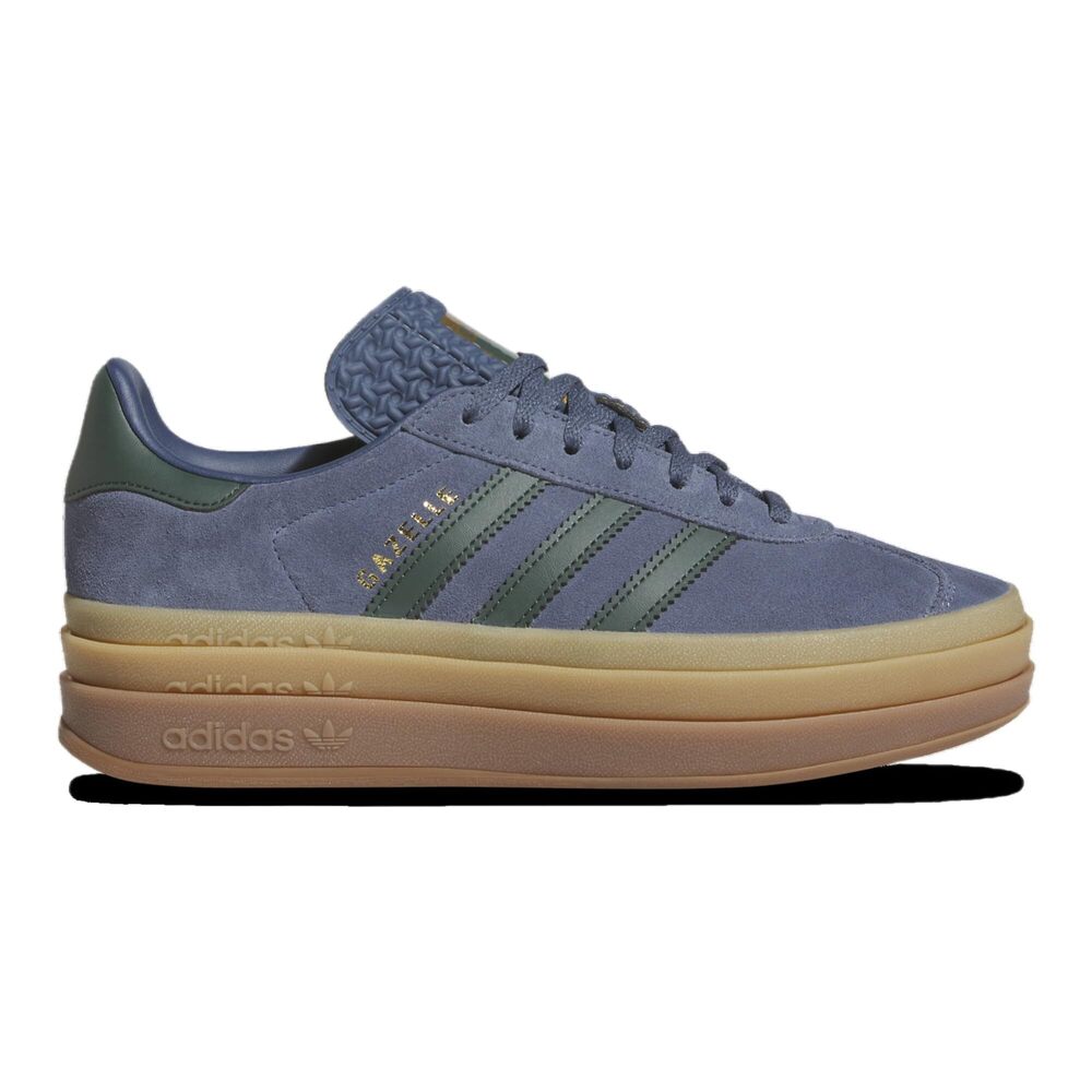 adidas Originals Women's Gazelle Bold Sneaker , Blue/Green, 7.5